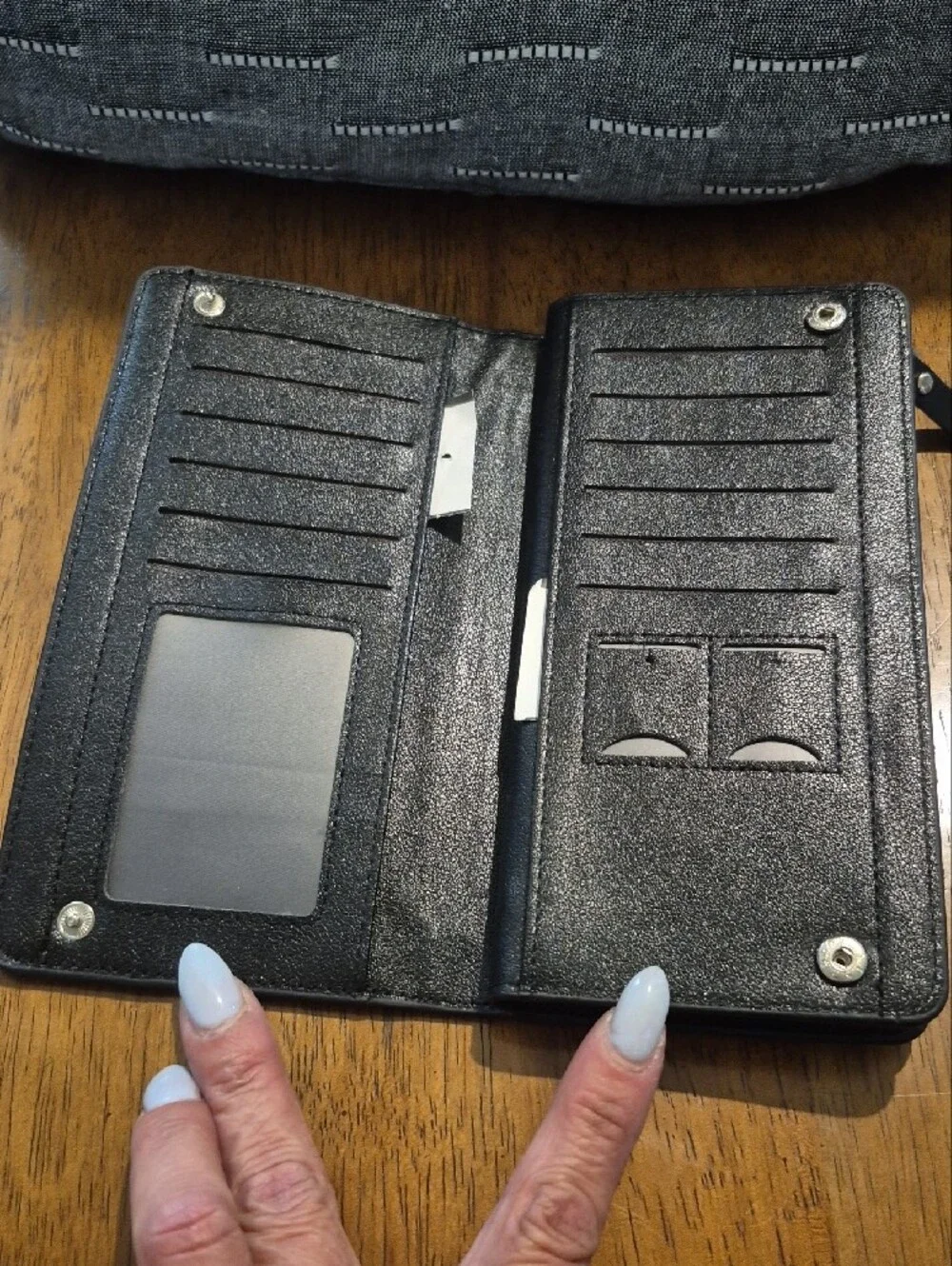 Baellerry Black Men's Zip-Around Leather Wallet Phone Pouch